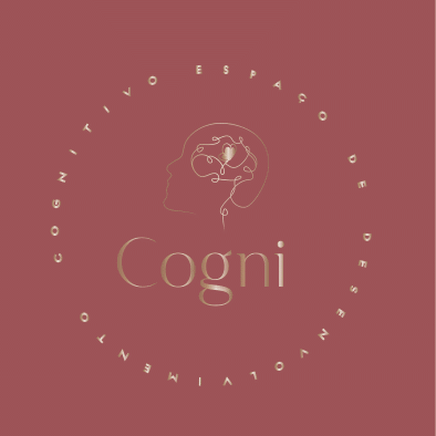 Logo da Cogni, representando uma cabeça com um cérebro dentro, e escrito "Espaço de Desenvolvimento Cognitivo"